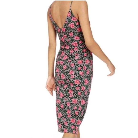 Betsey Johnson Pink and Black Floral Strapless Dress - Picture 3 of 7